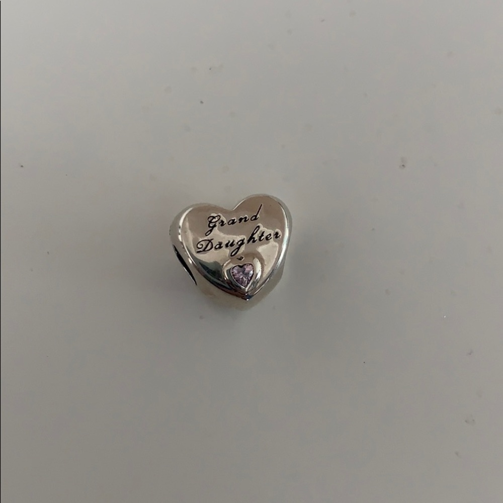 Pandora granddaughter charm w purple stone- new